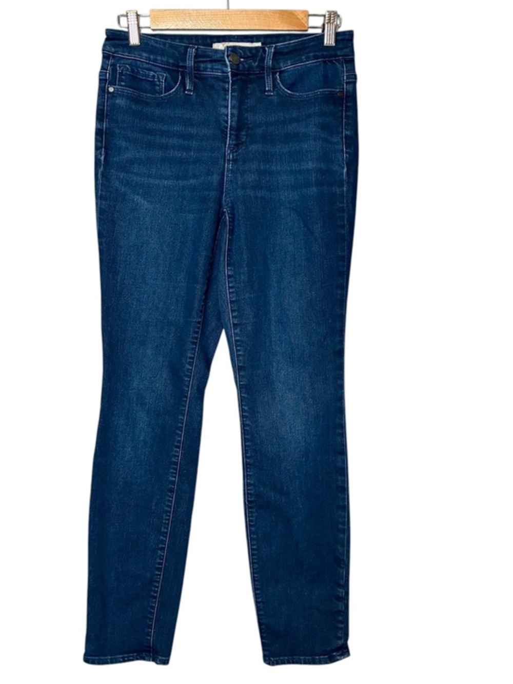 Athleta Sculptek Straight Leg Blue Denim Cotton Stretch Blend Jeans